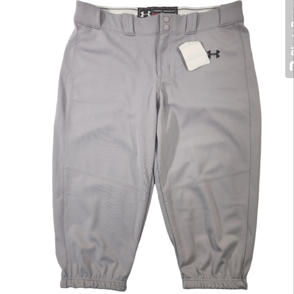 *NEW* UNDER ARMOUR ICON FASTPITCH SOFTBALL KNICKERS. GRAY/XL